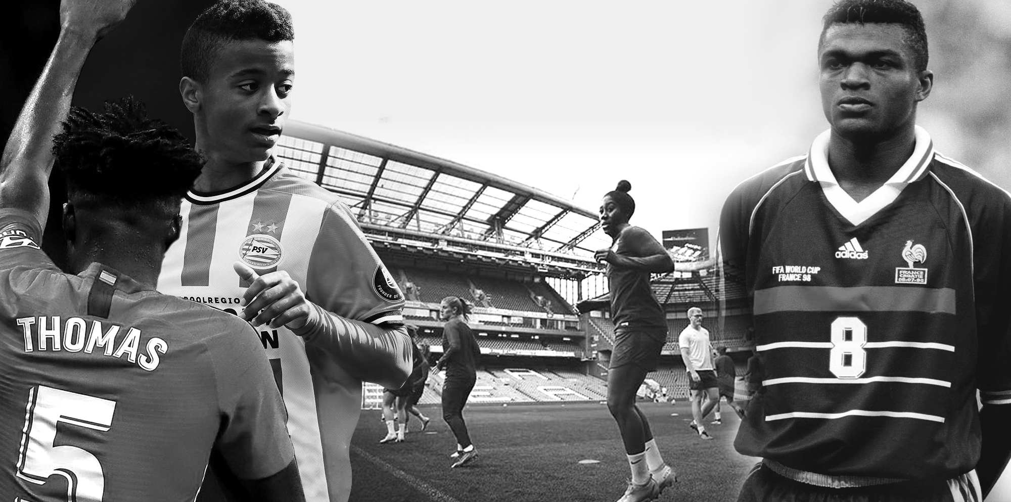 Youth. Women's football. Legend. Three eras, three stories, one frame.