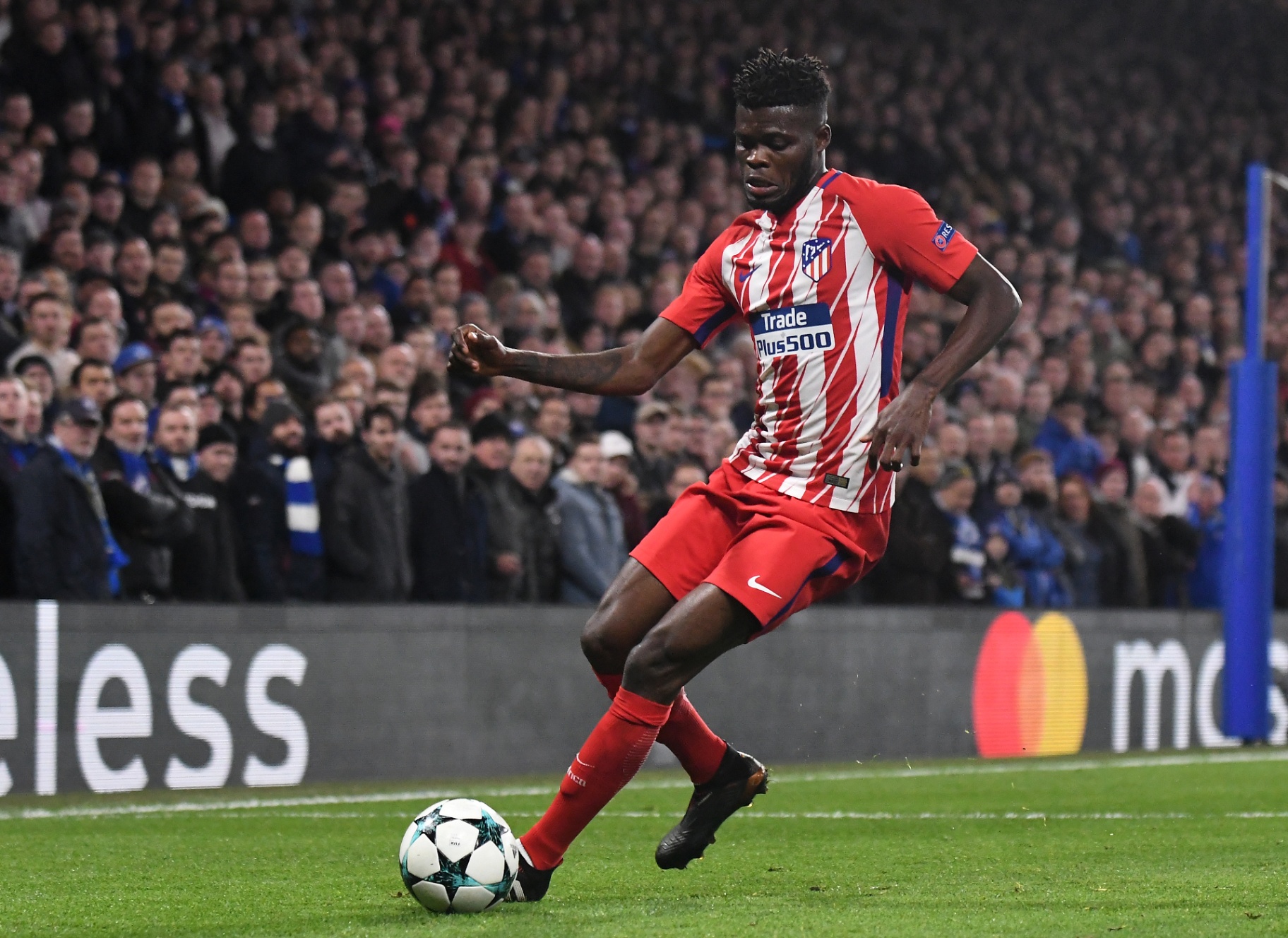 Thomas Partey in action for Atletico Madrid in the Champions League
